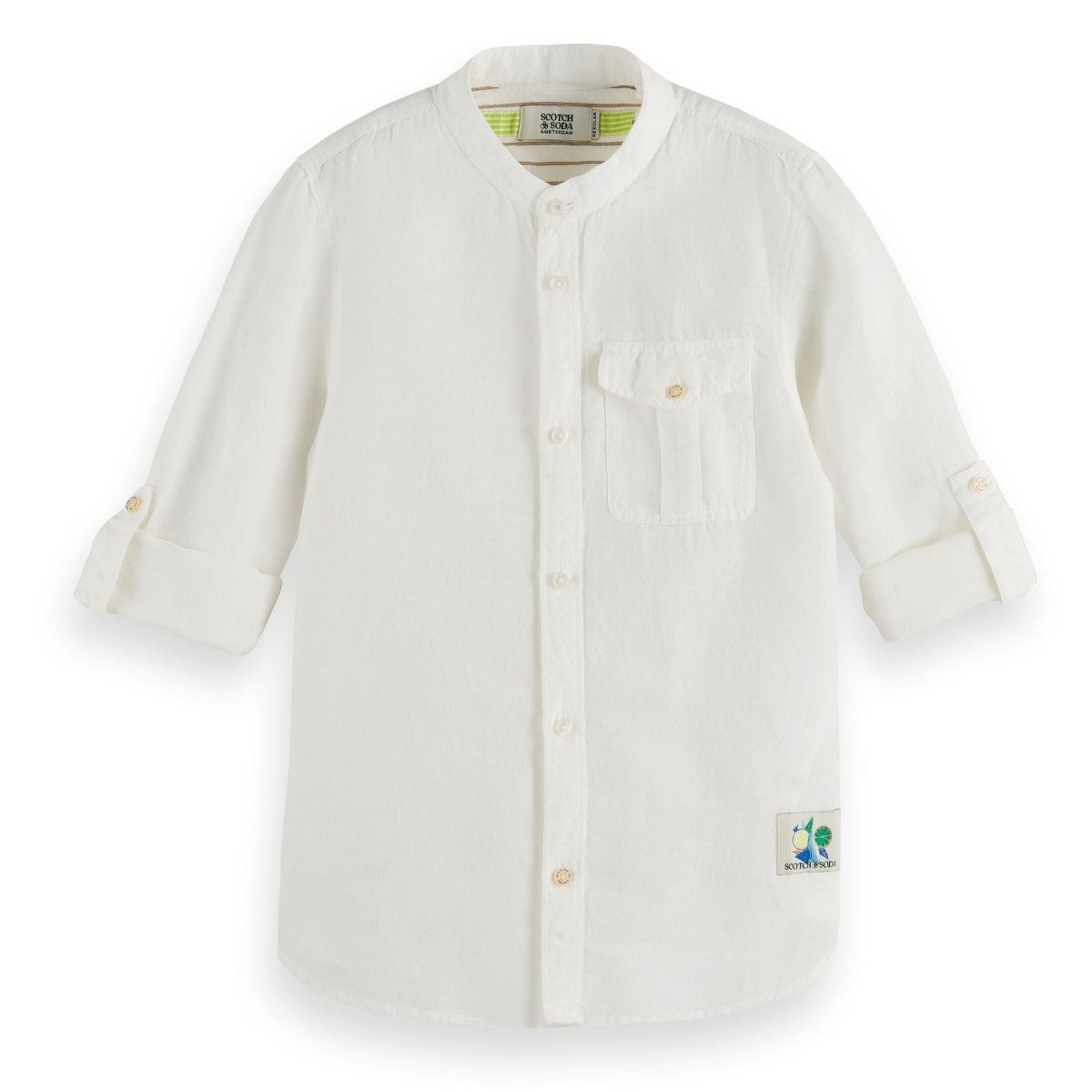 Scotch & Soda Boys Long Sleeve Linen Shirt _White 170510 - 0006 - NorthBoys