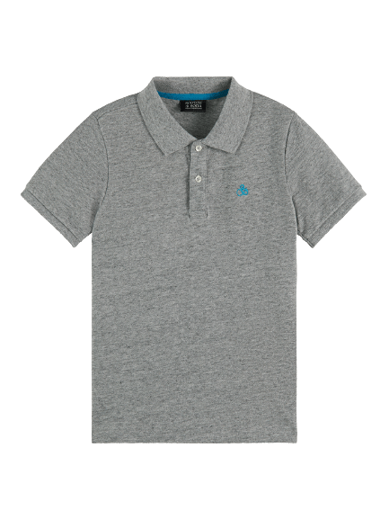 Scotch & Soda Boys S/S Polo _Grey 171190 - 0606 - NorthBoys