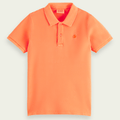 Scotch & Soda Boys Short Sleeve Pique Polo_ Peach 170570 - NorthBoys