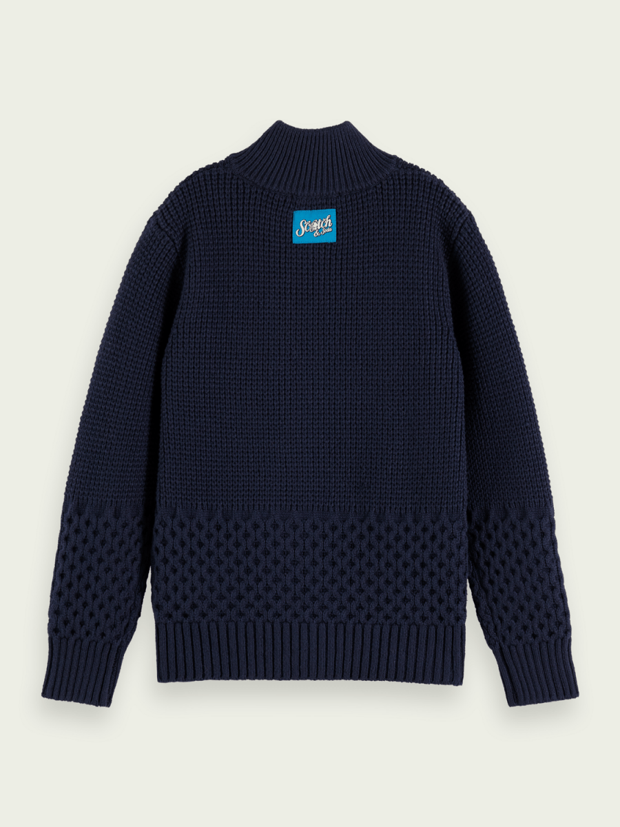 Scotch & Soda Zip - Up Pullover _Navy 167741 - 0002 - NorthBoys