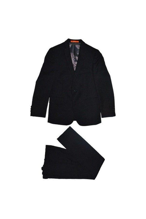 Tallia Boys Husky Black Wool Suit-NorthBoys