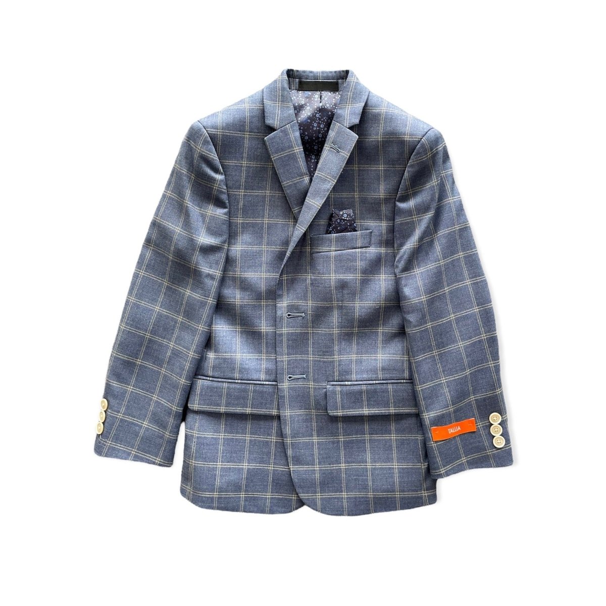 Tallia Boys Light Blue Denim Windowpane Sports Jacket XZ0034 - NorthBoys