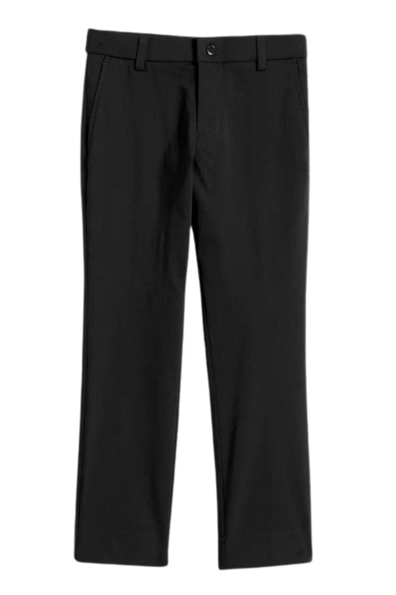 Tallia Boys Slim Black Twill Super Stretch Pants_ 1Y0002 - NorthBoys