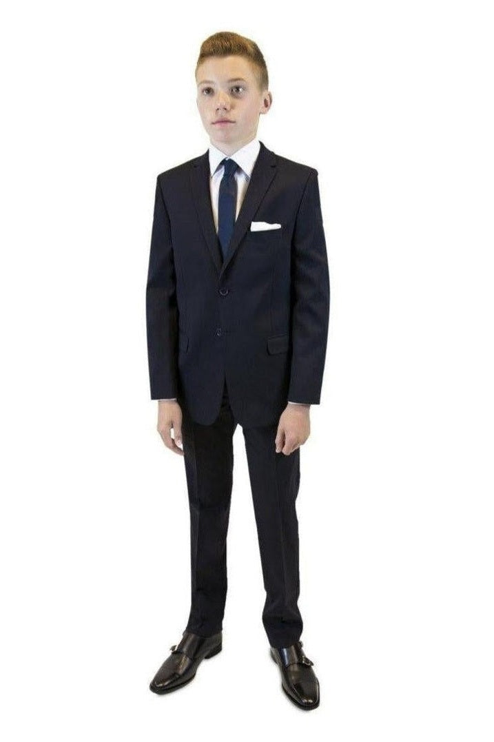 Tallia Boys Slim Solid Navy Wool Suit_ DZ0002-NorthBoys