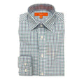 Tallia Boys White/Green Plaid Dress Shirt - NorthBoys