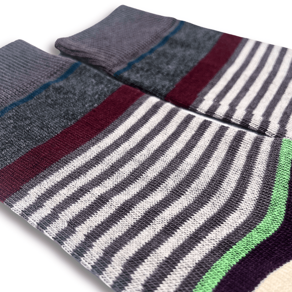 Vannucci Boys Striped Black/Grey Socks _SS1203 - NorthBoys