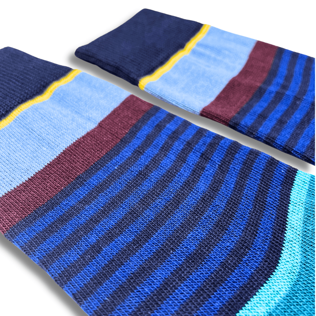 Vannucci Boys Striped Blue Socks _SS1203 - NorthBoys
