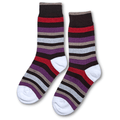 Vannucci Boys Striped Brown/Purple Socks _SS1210 - NorthBoys