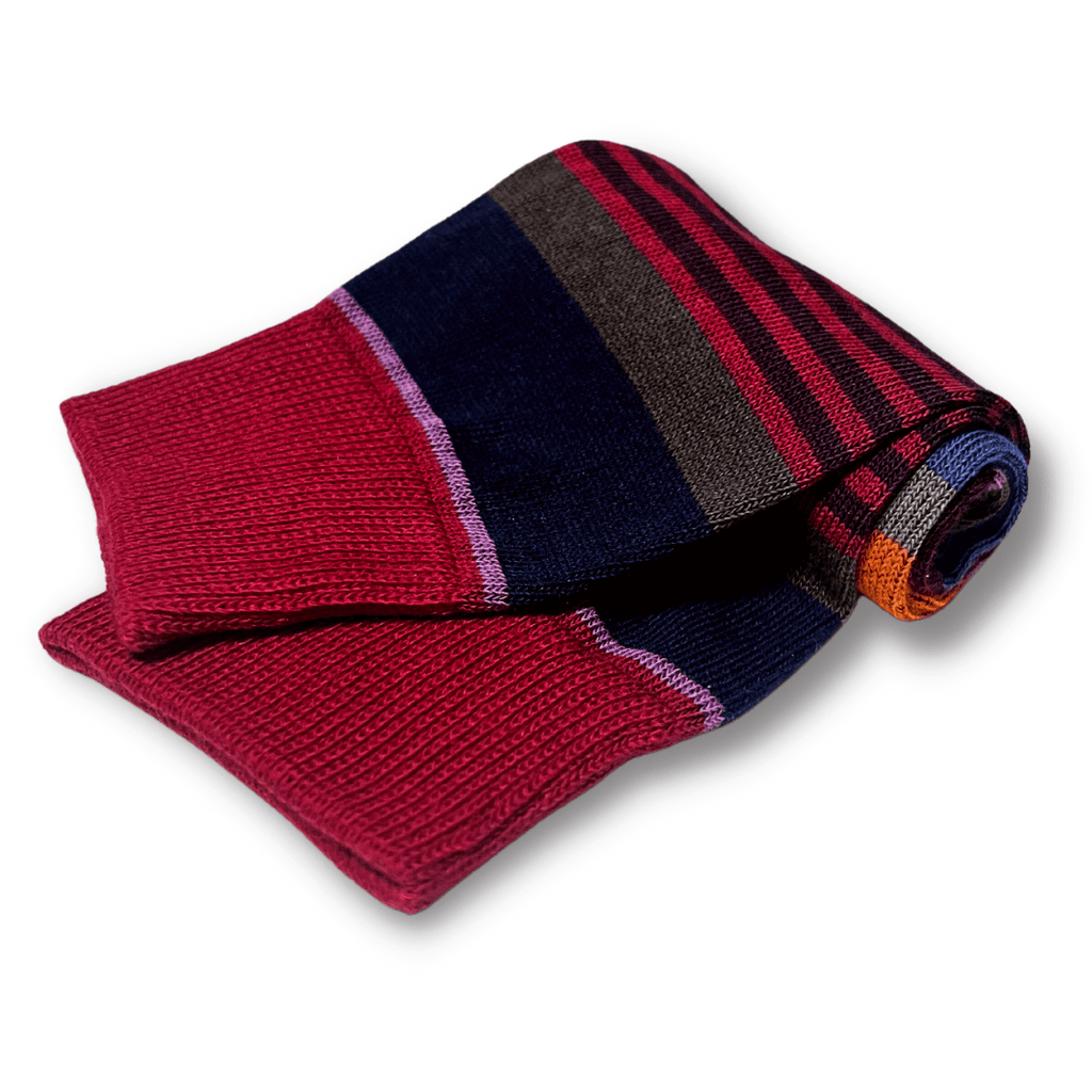 Vannucci Boys Striped Red/Blue Socks _SS1203 - NorthBoys