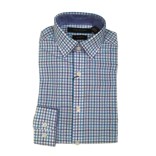 Marc New York Boys Skinny White Check Dress Shirt S0092 Dress Shirts Marc New York 