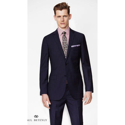 Betenly Modern Fit Slim Mens Wool Suit Suits (Men) Paul Betenly Blk 40R 