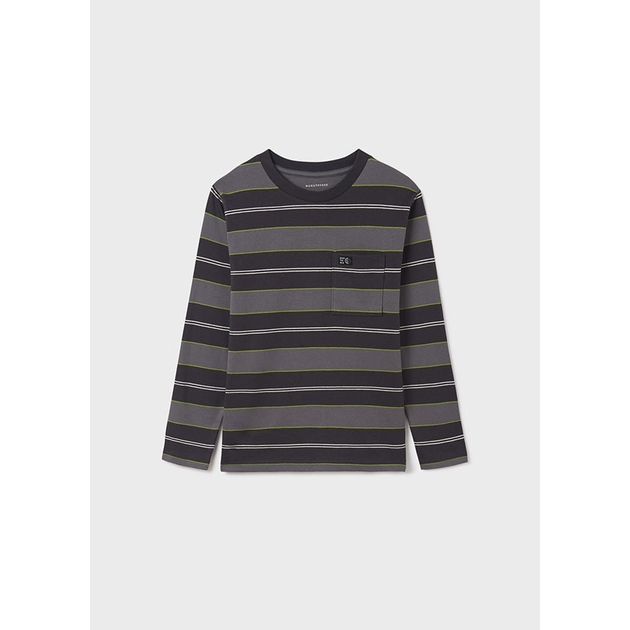 Nukutavake L/S Striped Shirt _Grey 7013-15