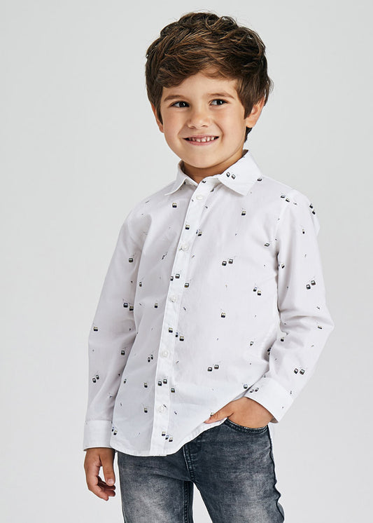 Mayoral Mini L/s White Shirt 4167-35