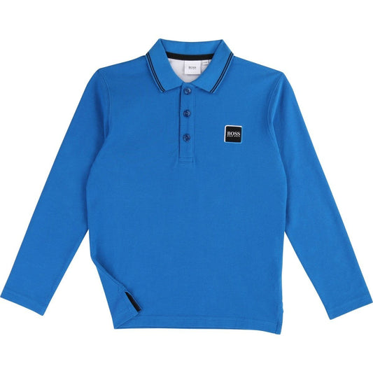 Hugo Boss Boys Long Sleeve Polo 192 J25E30 Polo Shirts Hugo Boss 