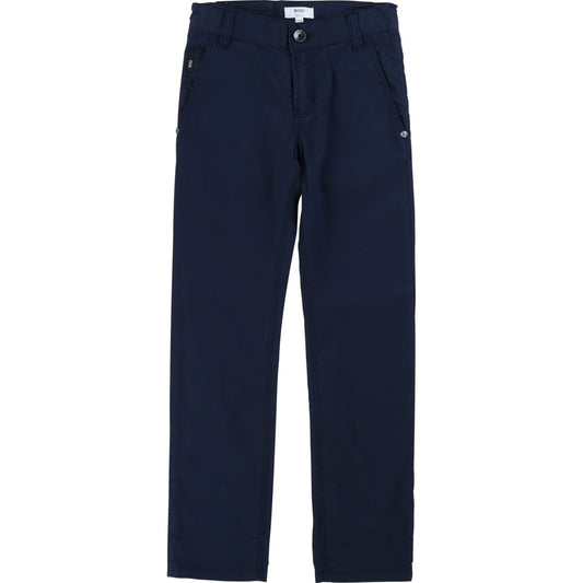 Hugo Boss Boys Navy Cotton Pant Cotton Pants Hugo Boss 