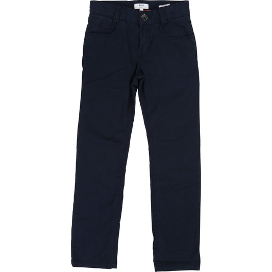 Hugo Boss Boys Navy Cotton Pants J24570 Cotton Pants Hugo Boss 