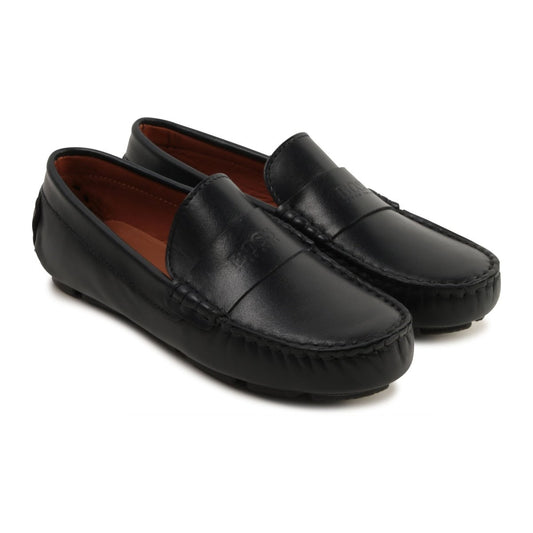 Hugo Boss Boys Navy Moccasin Footwear - Youth - Designer Hugo Boss 