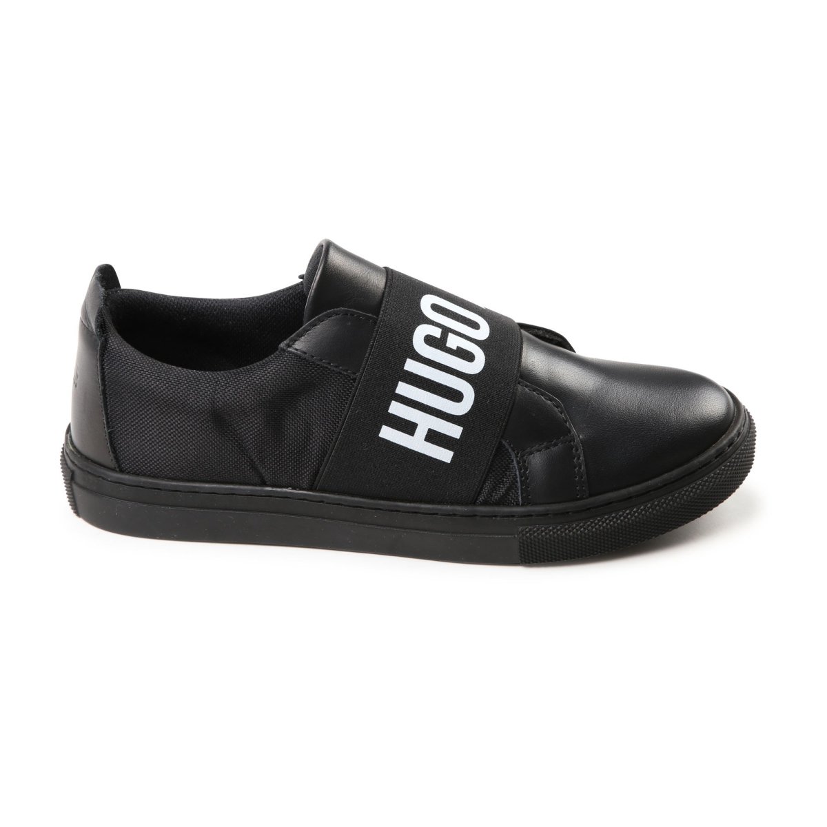 Hugo Boss Boys Sneakers with Black or White Logo J29177 Footwear - Youth - Designer Hugo Boss White 30 