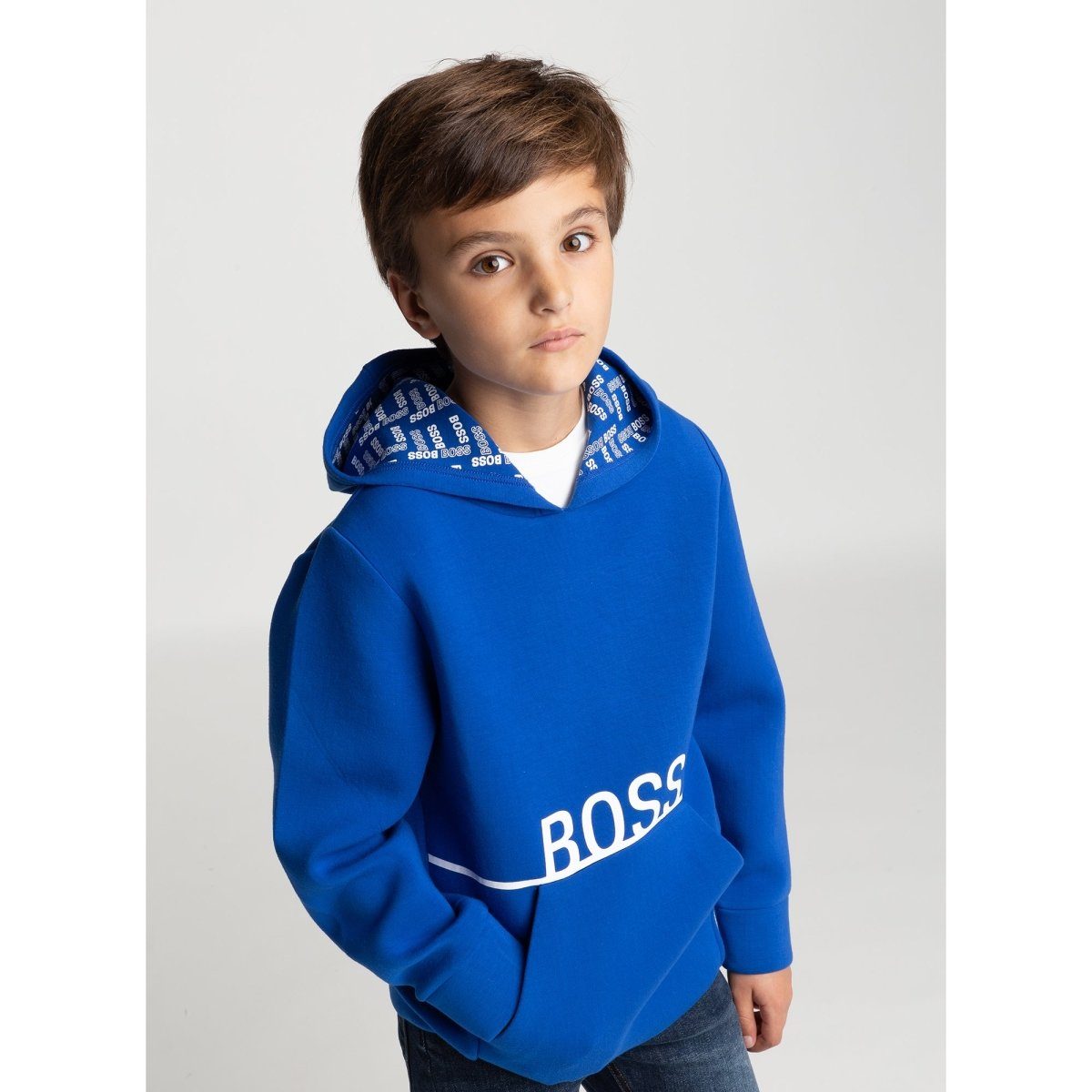 Boy in clearance sweatshirt