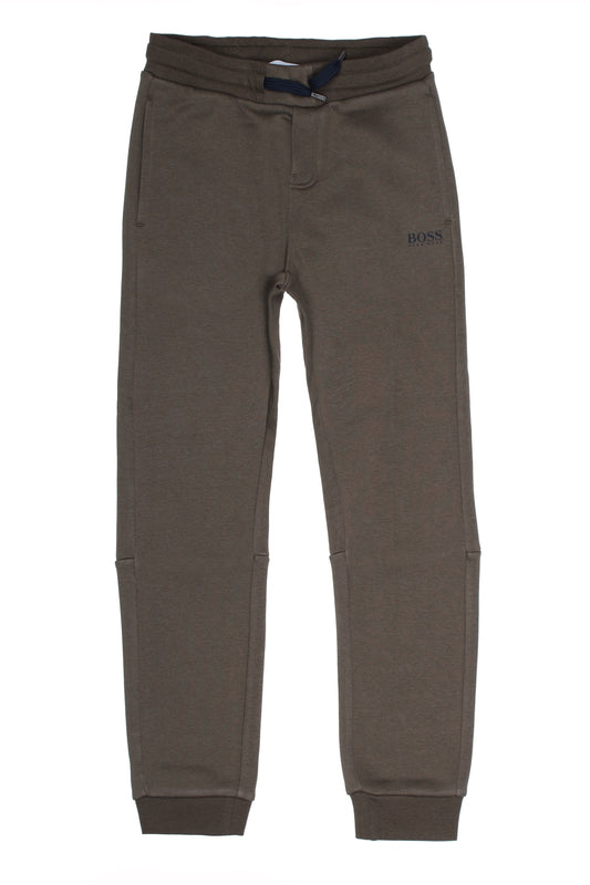 Hugo Boss Boys Classic Khaki Sweatpants With Logo J24722