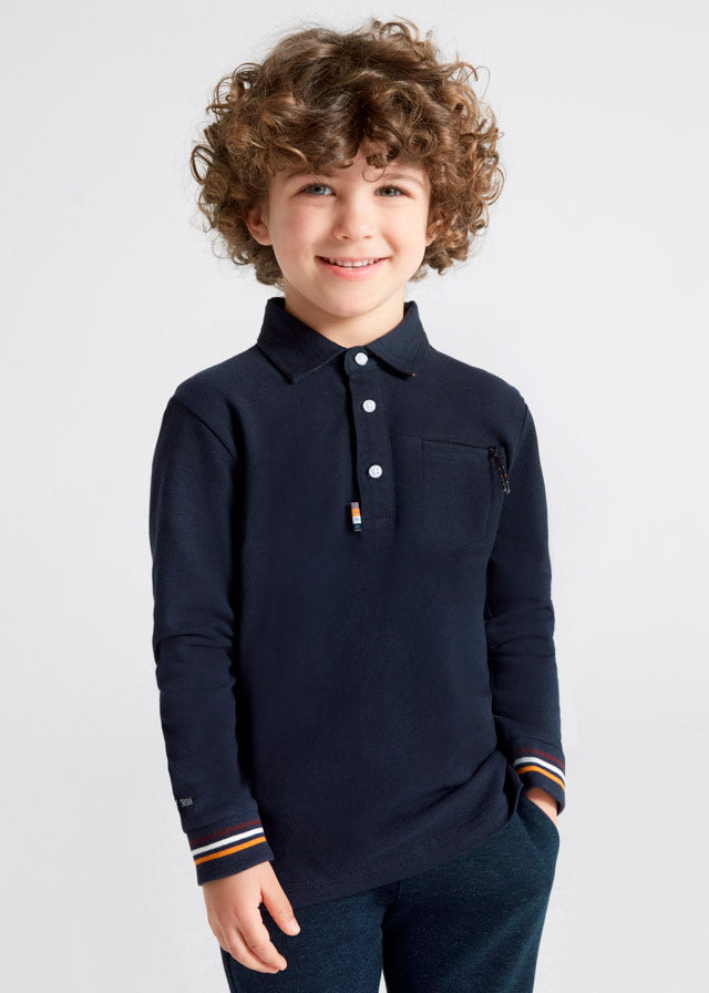 Mayoral Mini L/S Polo _Navy 4175-53