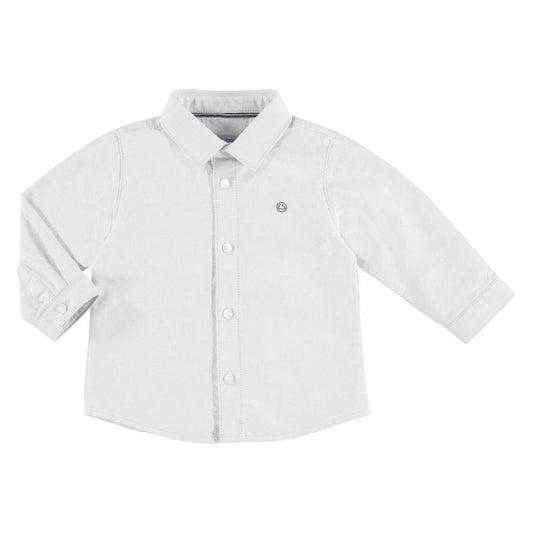 Mayoral Baby Long Sleeve White Cotton Dress Shirt 113-Mayoral-NorthBoys