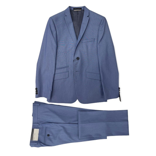 Marc New York Boys Skinny Pale Blue Plain Suit W0321