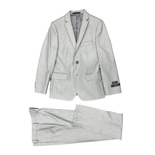 Marc New York Boys Husky Light Grey Sharkskin Suit_ WH707