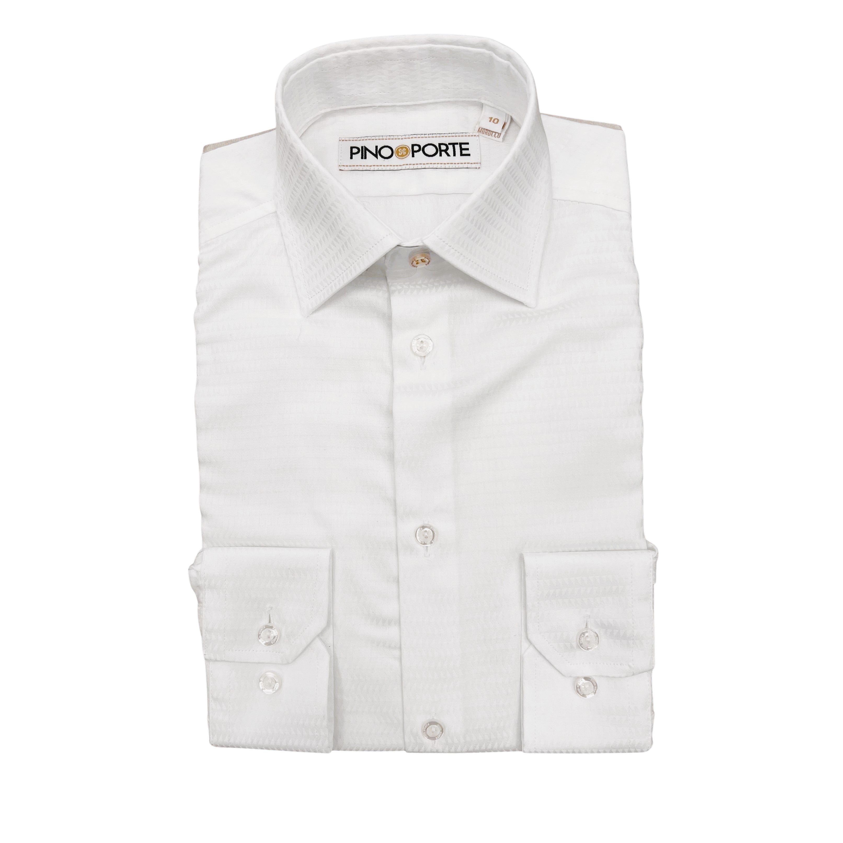 Textured white 2024 dress shirt