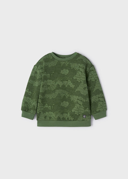 Mayoral Baby L/S Print Sweater _Moss 2411-15