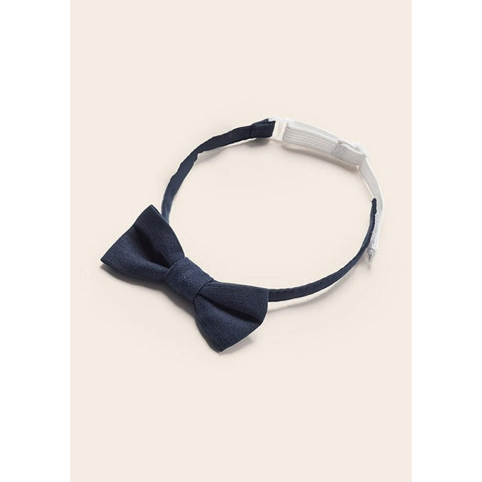 navy bow tie for baby. Adjustable to fit comfortably around the neck