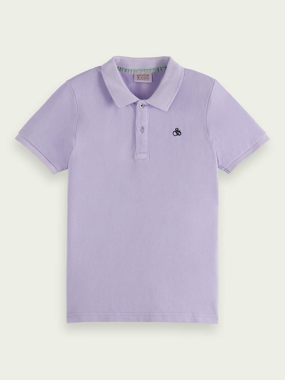 Scotch & Soda Boys Short Sleeve Pique Polo _Lilac 170570